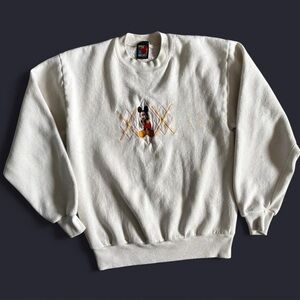 90s Mickey Mouse white crewneck sweatshirt sz Medium